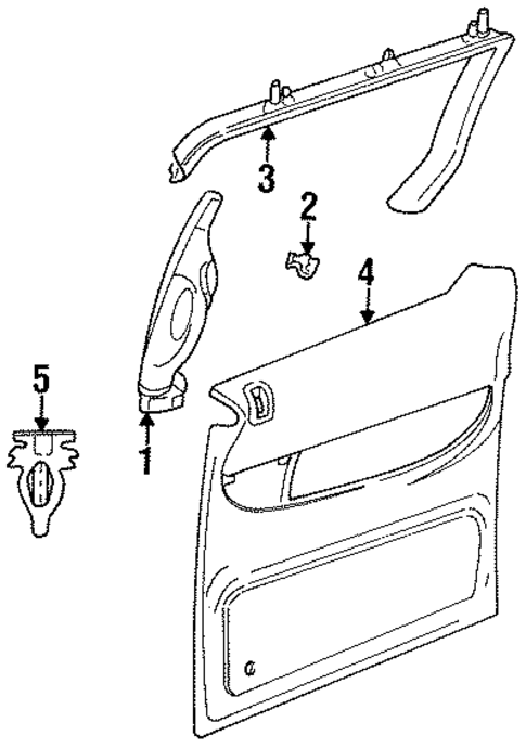 Interior Trim - Side Door for 2000 Chrysler Grand Voyager #0