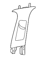 92295191 - Body: Light Titanium Passenger Side Center Pillar Upper Trim Panel for GM Image