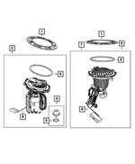 5142345AA - Fuel: Fuel Pressure Regulator Kit for Chrysler: 200, 300, Sebring, Town &amp; Country | Dodge: Avenger, Caravan, Challenger, Charger, Grand Caravan, Journey, Nitro, Ram 1500 | Jeep: Liberty | Ram: 1500, C/V Image