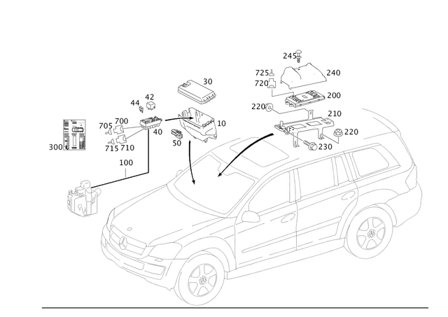 1645400672 - Electrical Equipment and Instruments: Relay Unit for Mercedes-Benz: GL320, GL550, ML320, ML500, ML550, R320, R350, R500 Image image