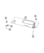 1RY58JXWAD - Interior Trim: Visor Support for Fiat: 500 Image