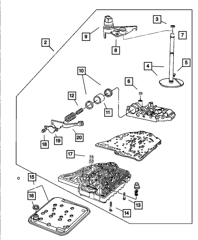 R5137566AB - Automatic Transaxle 4 Speed: Complete Valve Body for Mopar Image image
