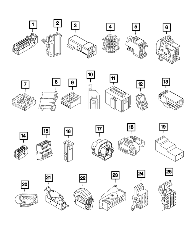 68231556AA - Electrical: Electrical Connector for Mopar Image