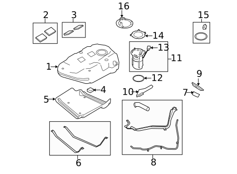 Fuel System Components for 2009 Lincoln MKS #0