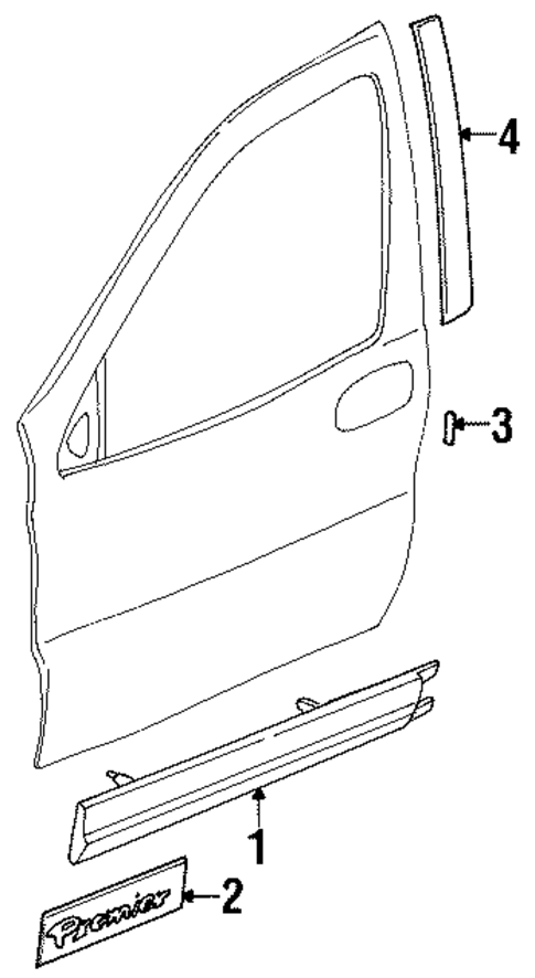Exterior Trim - Front Door for 2003 Oldsmobile Silhouette #0