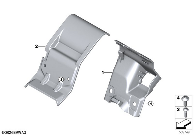 46637914220 - Frame and Mounting Parts: Handlebar Trim Panel, Rear - Rohteil/blank for BMW-Motorrad Image