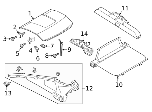 Package Shelf Trim for 2019 Porsche Panamera #0