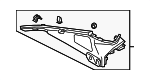 9718672451E0 - Body: Package Tray Trim Bracket for Porsche Image