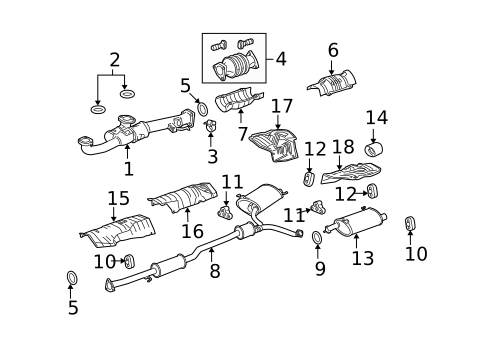 Exhaust Components for 2010 Honda Accord #1