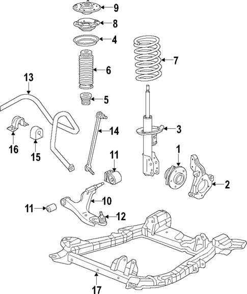 Suspension Components for 2012 Cadillac SRX #1