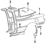 8781023210 - : Quarter Glass for Hyundai: Scoupe Image
