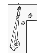HC2Z37611B09BC - Electrical: Seat Belt Assembly for Ford: E-350 Super Duty, E-450 Super Duty Image