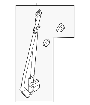 HC2Z37611B09BC - : Seat Belt Assembly for Ford: E-350 Super Duty, E-450 Super Duty Image