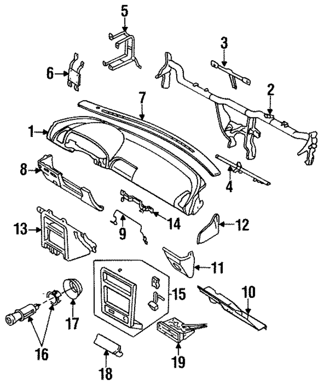 BS3461190F - : Dash Control Unit for Mazda Image
