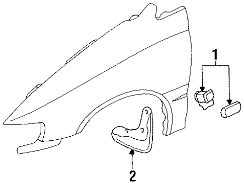 Exterior Trim - Fender for 1997 Honda Odyssey #0