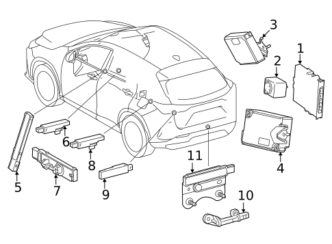 Tire Pressure Monitor Components for 2022 Lexus NX350h #1