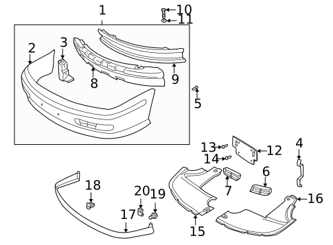 Bumper & Components - Front for 2001 Saab 9-3 #0