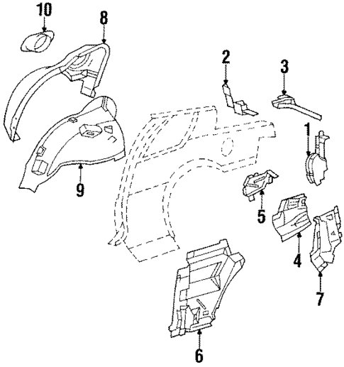 Inner Structure for 1988 Oldsmobile Cutlass Calais #0