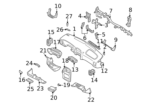 Instrument Panel for 1999 INFINITI QX4 #0