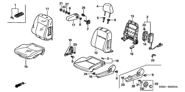 Front Seat (L.) for 2005 Honda Civic #0