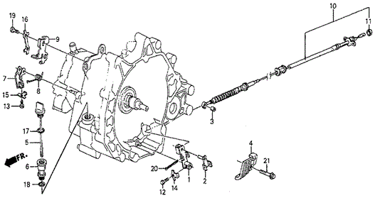 AT Control Lever (SI) for 1985 Honda Prelude #0