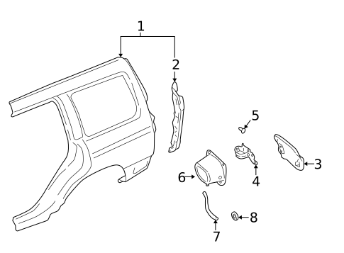Quarter Panel & Components for 2001 Subaru Forester #0