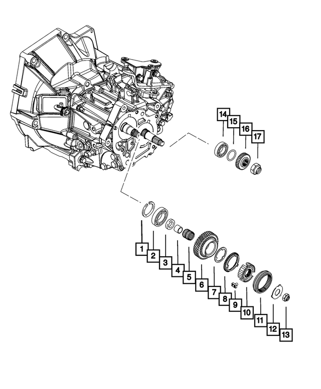 68222053AA - C510; 5-Speed; Manual Transaxle: Synchronizer Key for Mopar Image