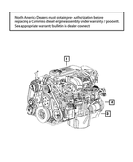 68229037AA - 6.7L Turbo Diesel; Engine: Long Block Engine for Mopar Image