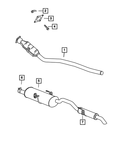 Exhaust System for 2002 Chrysler Voyager #0