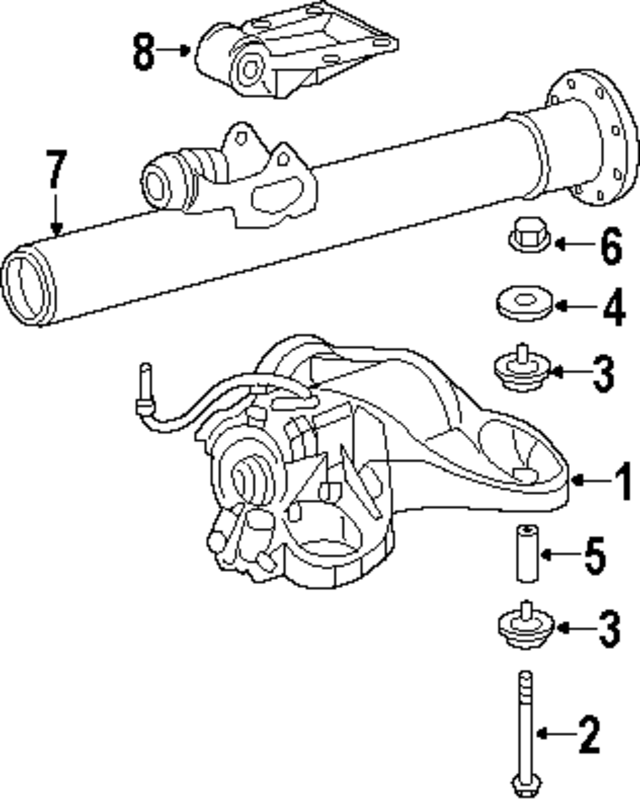 88950643 - Universals &amp; Rear Axle: Tube for GM Image