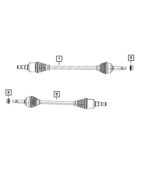 Rear Axle Shafts for 2017 Dodge Journey #0