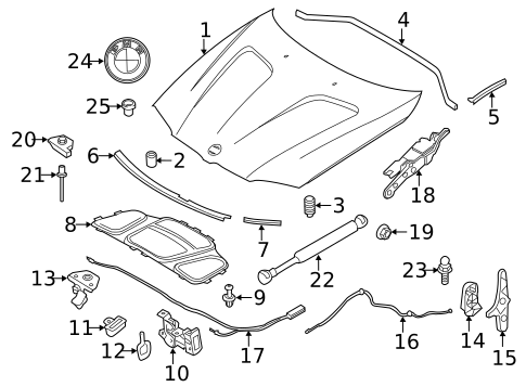 Hood & Components for 2016 BMW X4 #0