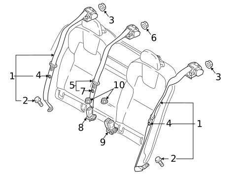 Seat Belt for 2018 Volvo V90 #0