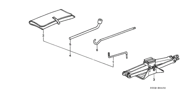 Tools - Jack for 1990 Acura Legend #1