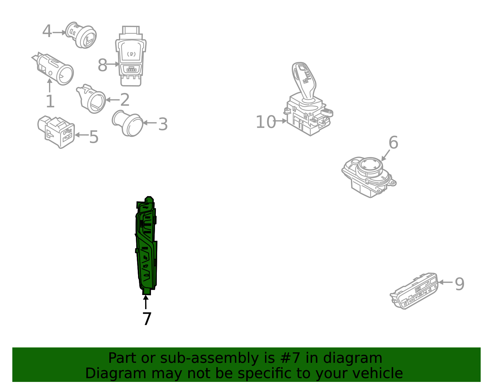 61316993933 - 2019-2021 BMW X4 Switch Assembly (61-31-6-993-933) | BMW ...