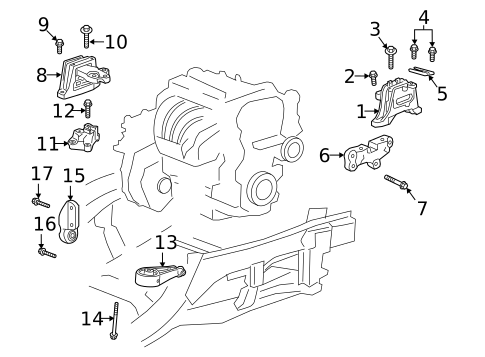 Engine Mounting for 2018 GMC Terrain #0