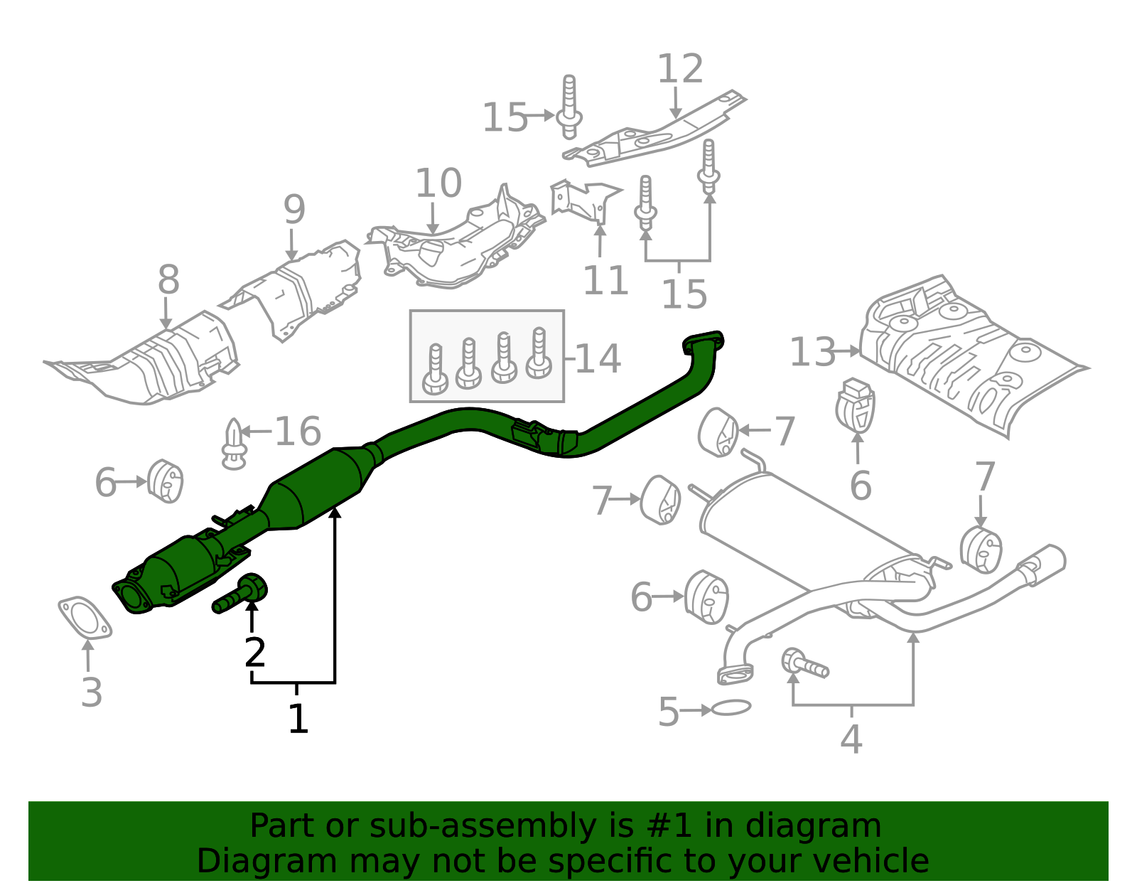 PE19-20-55X - Converter & Pipe 2012-2013 Mazda 3 | Mazda-Parts