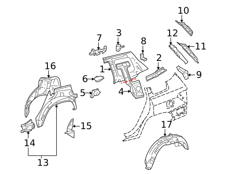 Inner Structure for 2009 Toyota Highlander #0