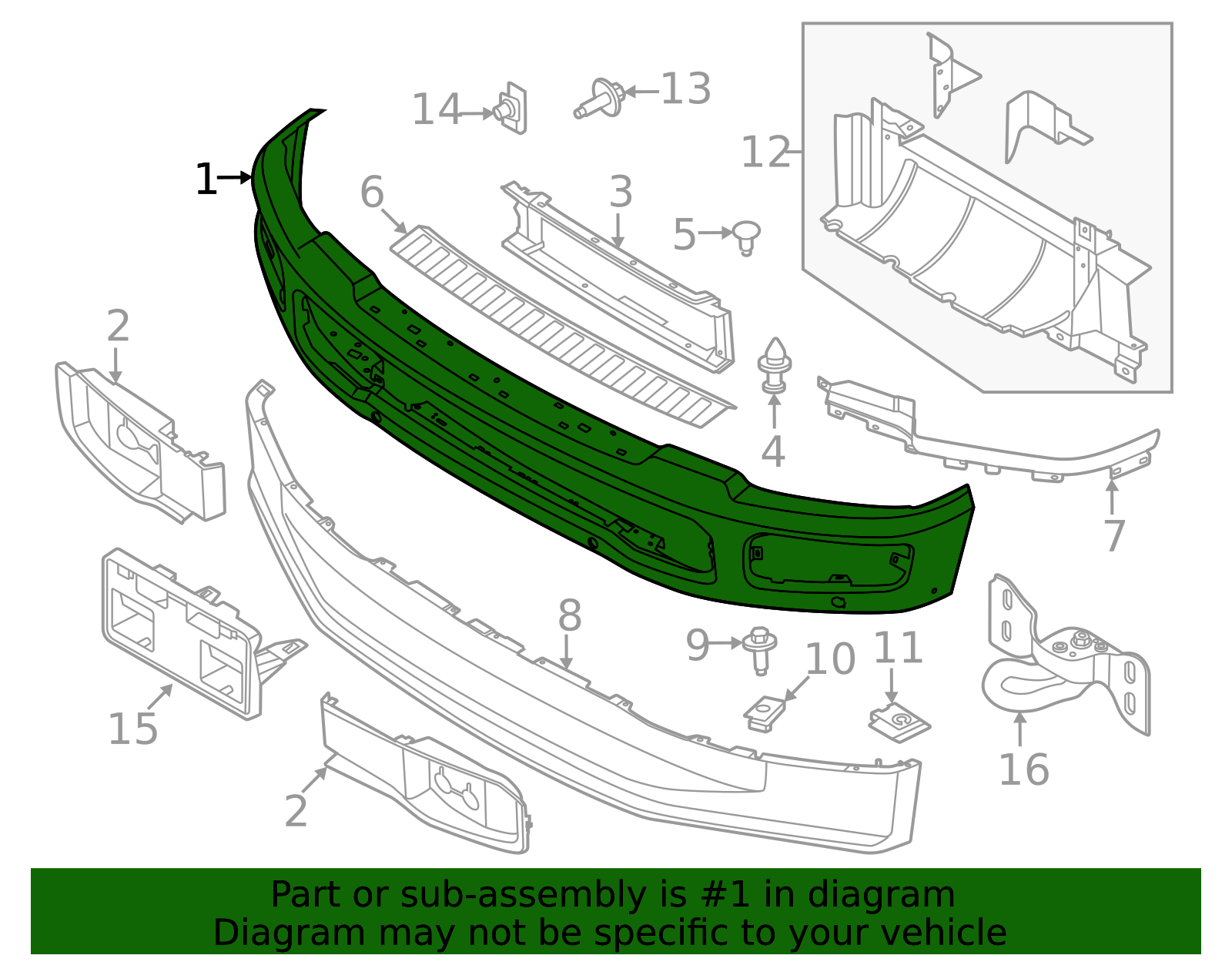 PC3Z-17757-LAPTM - Bumper Face Bar - 2023-2026 Ford | Eastgate