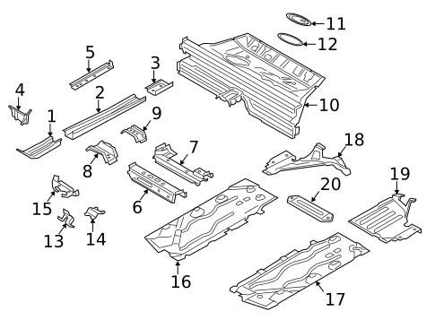 Floor & Rails for 2020 Mini Cooper #1
