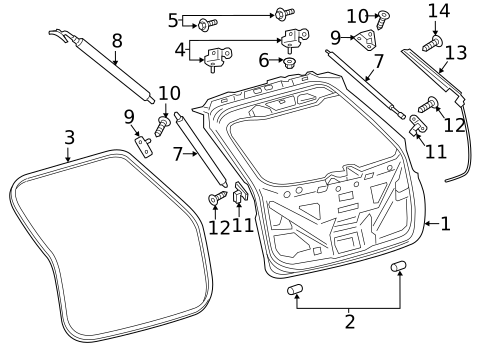 Lift Gate for 2021 Ford Edge #0