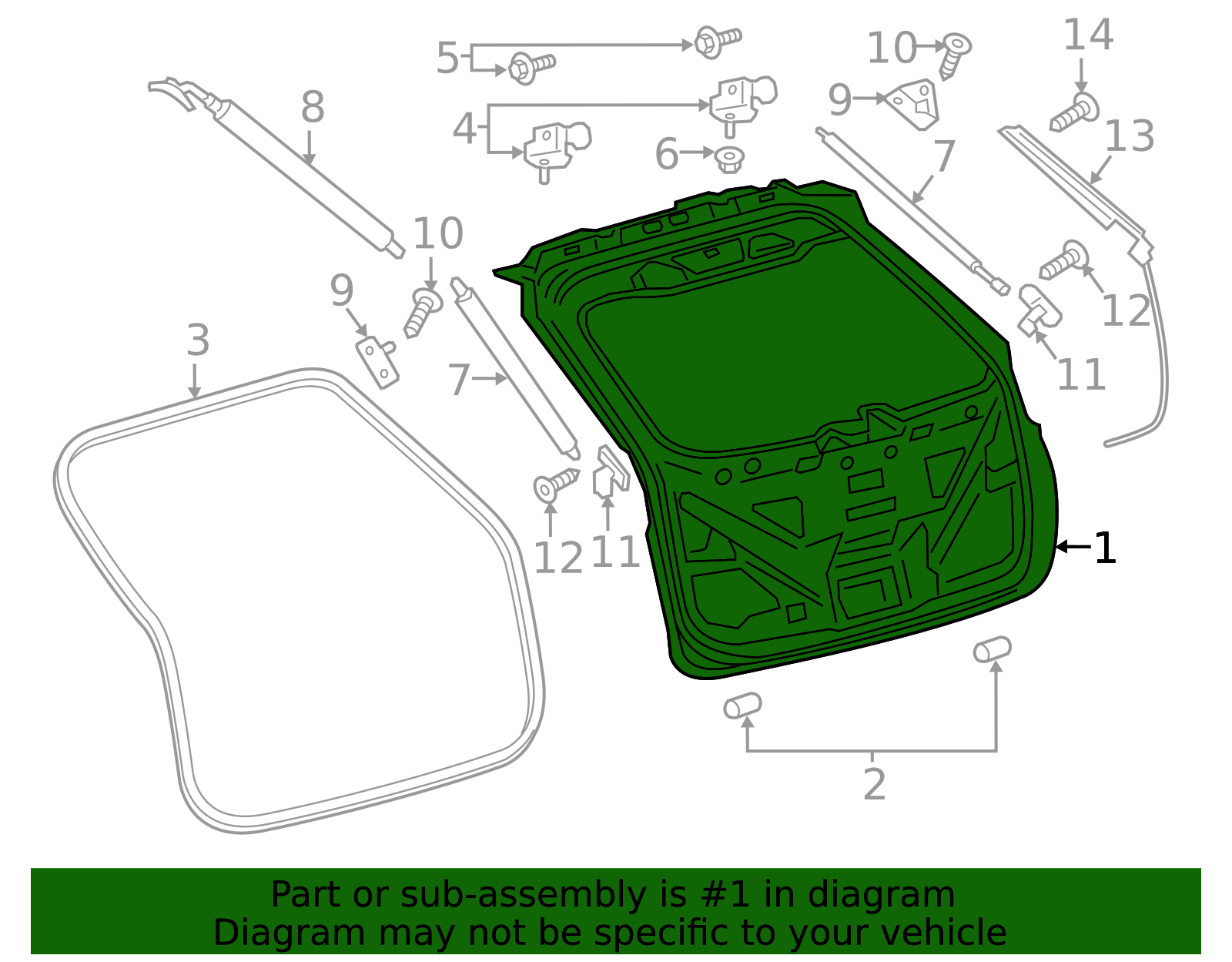 2019-2024 Ford Edge Lift Gate kt4z5840010a | TascaParts.com