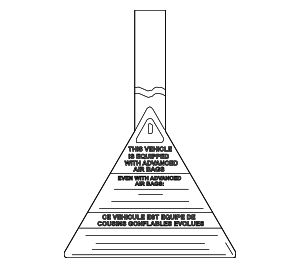 8E0010352P - Body: Air Bag Information Label for Audi Image