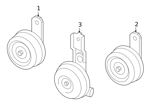 Horn for 2011 Lexus LX570 #0