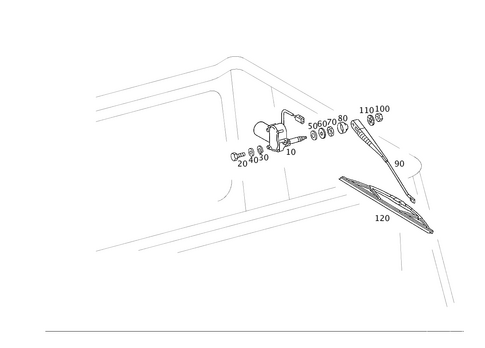 Rear Panel Door Pane Wiper for 2017 Mercedes-Benz G65 AMG #0