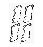 LR157388 - Brakes: Brake Pads for Land-Rover Image image