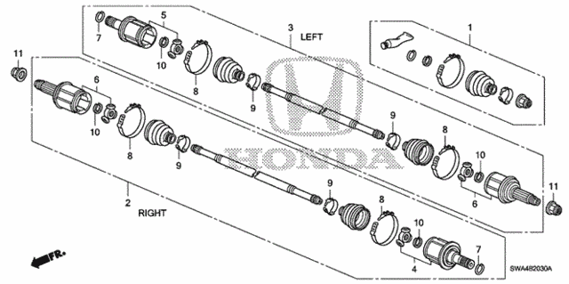 Rear Driveshaft (1) for 2008 Honda CR-V #0