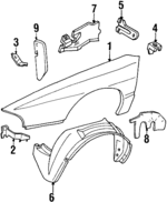 25664431 - Body: Fender for Pontiac: Bonneville Image