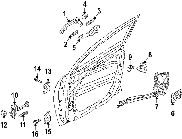 76990BE000 - : Door Check for Hyundai Image