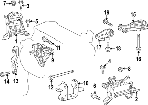 Engine & Trans Mounting for 2025 Toyota Corolla #0